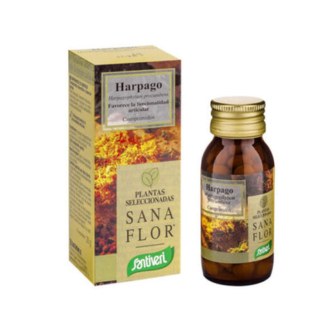 Santiveri Harpago 40 tablets bottle with label, dietary supplement from Jag Couture London - New York, shown in close-up.