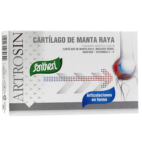 Santiveri Artrosin de Cartilage Manta Rayna capsules in a bottle, designed for joint health and cartilage support.