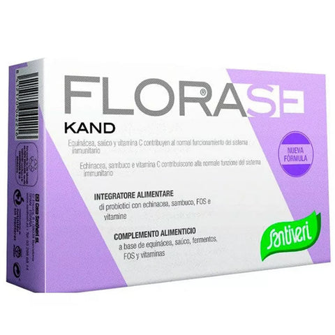 Santiveri Florase Kand 40 capsules in a bottle, natural herbal supplement for wellness, branded by Jag Couture London New York