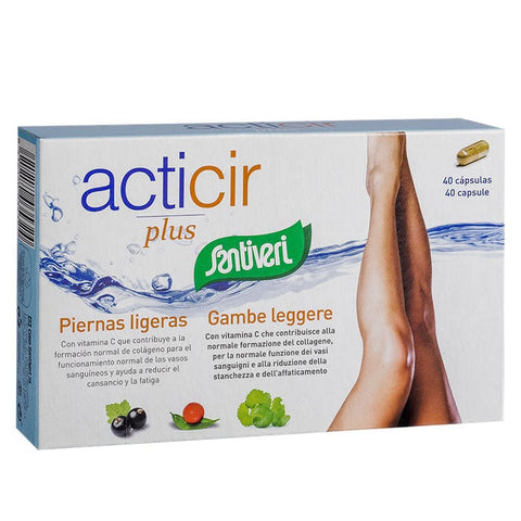 Santiveri Acticir Plus 40 capsules in a container, dietary supplement by Jag Couture London New York.