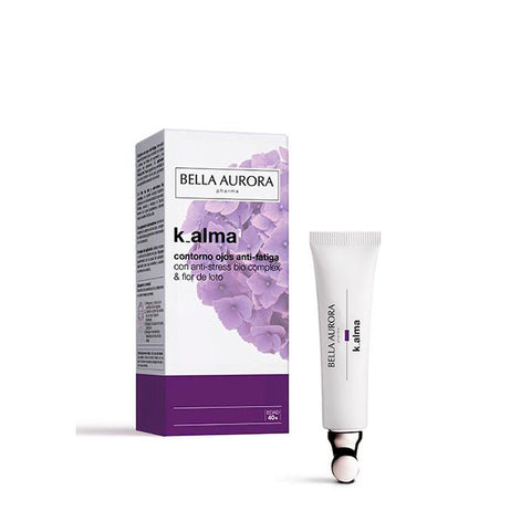 Jag Couture London New York Bella Aurora K-Alma Eye Contour cream in 15ml jar, showing the sleek packaging and product label.