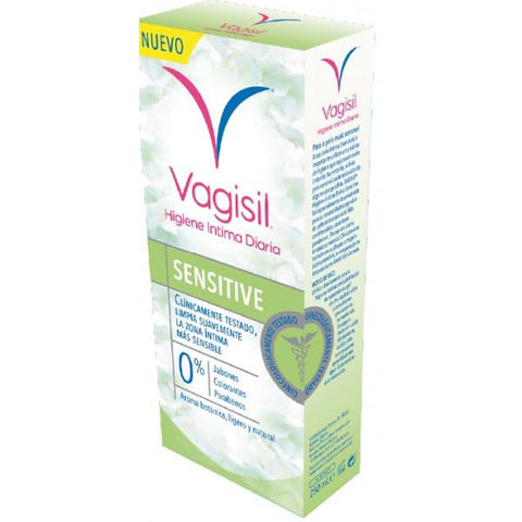 Vagisil Íntimo Sensitive Gel in a tube, designed for intimate comfort and soothing relief, branded by Jag Couture London New York