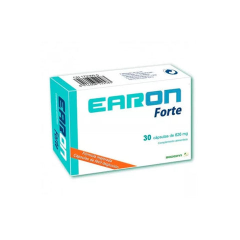 Earon Forte capsules by Jag Couture London - New York, featuring 30 dietary supplement capsules in a clear container.