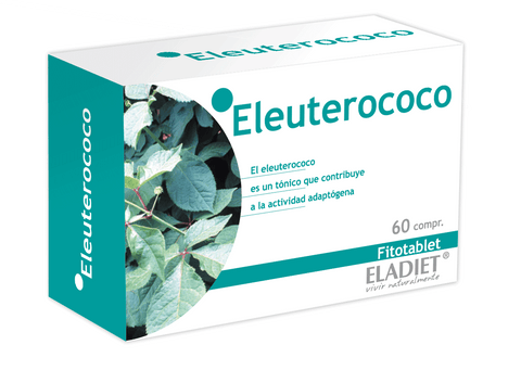 Eladiet Eleuterococo Fitotablet 60 capsules in a bottle, dietary supplement by Jag Couture London New York