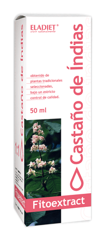 Eladiet Fitoextract Castaño de Indias in 50ml bottle, natural herbal supplement for vein health, by Jag Couture London New York.