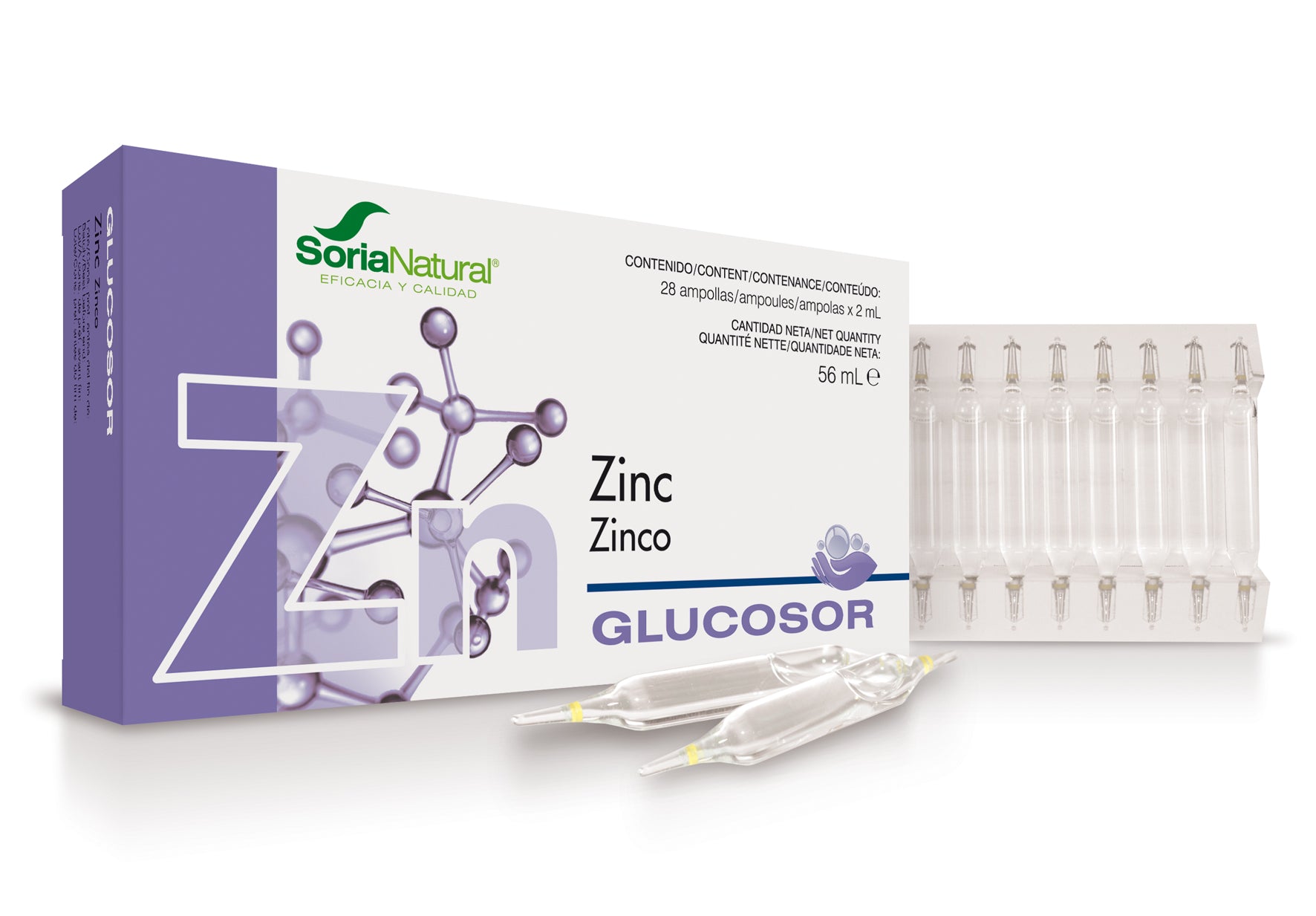 Soria Glucosor Zinc 28 Ampollas X 2ml Jag Couture London - New York