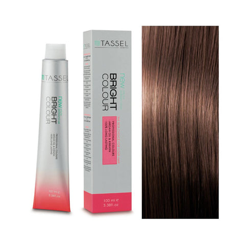 Eurostil Bright Colour Tinte 7.77 Rubio Medio Chocolate hair dye from Jag Couture London - New York, shown in the image.
