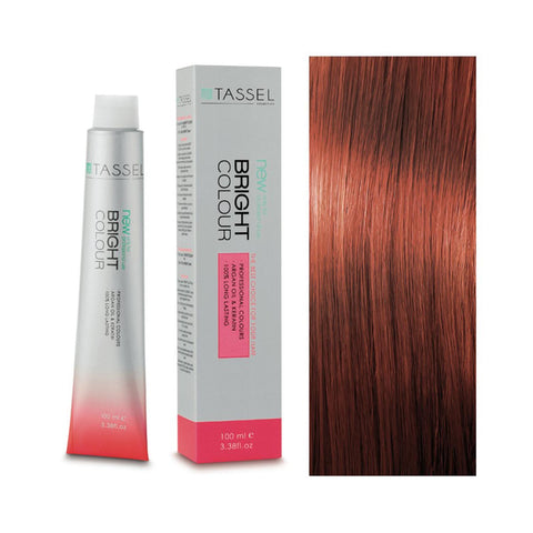 Eurostil Bright Colour Tinte in 6.44 Rubio Oscuro Cobre Intenso hair dye by Jag Couture London - New York, showing the product packaging.