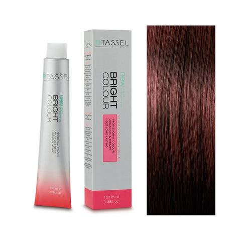 Eurostil New Bright Colour Tinte N5.6 Castaño Claro Rojo hair dye tube, showcasing vibrant red and light brown shades.