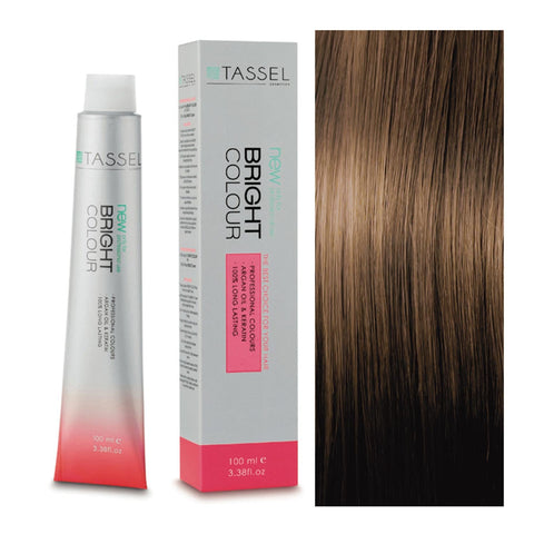 Eurostil Right Colour Tinte N5.7 Castaño Claro Marrón hair dye from Jag Couture London, showing the product packaging and color.