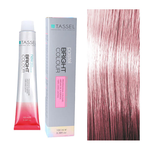 Eurostil Right Colour Tinte N0,8 Rosa Pastel hair dye in a box, with pastel pink color and brand logo, for hair coloring.