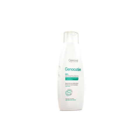 Jag Couture London Genové Genocután Gel Dermatológico 250ml bottle, clear gel with label, suitable for skin care and dermatological use.