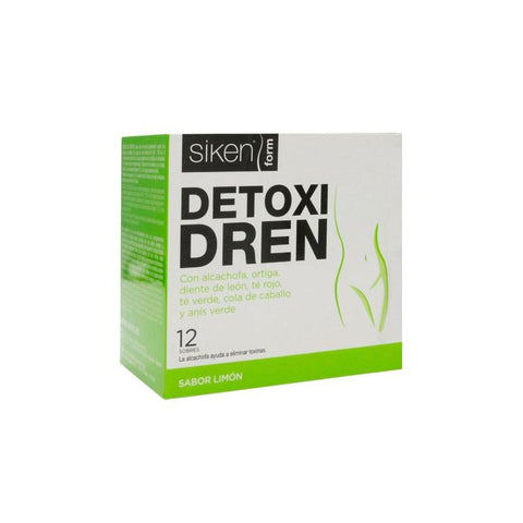 Siken Detoxi Dren 12 sachets by Jag Couture London - New York, featuring the product packaging and sachets on a white background.