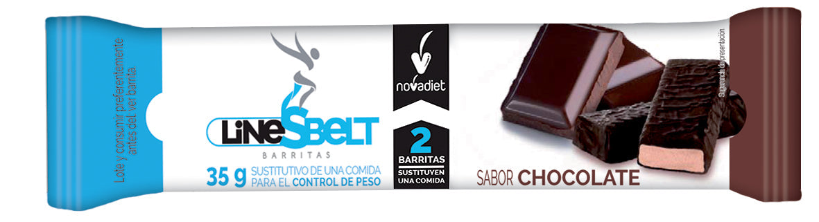 Novadiet Line Sbelt Chocolate Barritas 35g Jag Couture London - New York