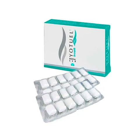 Yotuel Breath Chewing Gum 24U by Jag Couture London - New York, pack of chewing gum with freshening properties, compact packaging.