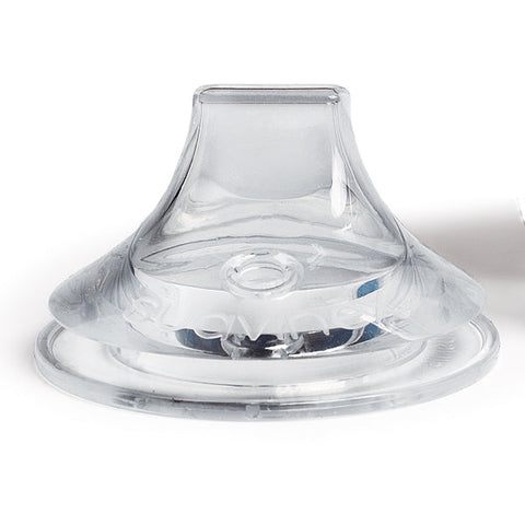 Jag Couture London silicone spill-proof baby bottle nozzle for 6 months and older, designed for easy feeding and leak prevention.