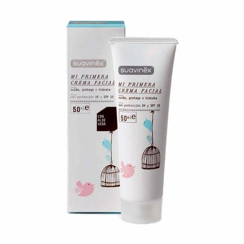 Jag Couture London - New York Suavinex My First Facial Cream bottle, gentle skincare product for babies with soft packaging.