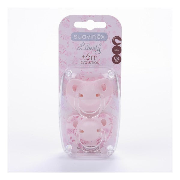 Suavinex™ Chupete Vintage Evolution Anatómico Tetina Látex 6 Meses Rosa 2uts Jag Couture London - New York