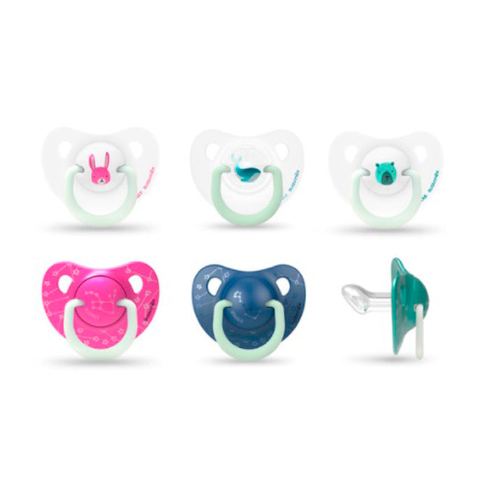 Suavinex Anatomical Silicone Soother Nighttime 6-18M 2U Jag Couture London - New York