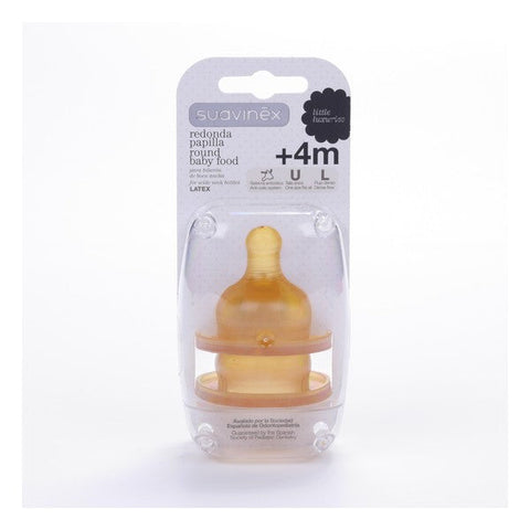 Jag Couture London - New York Suavinex rubber wide mouth baby bottle nipple for 4-month-old infants, soft silicone teat for feeding.
