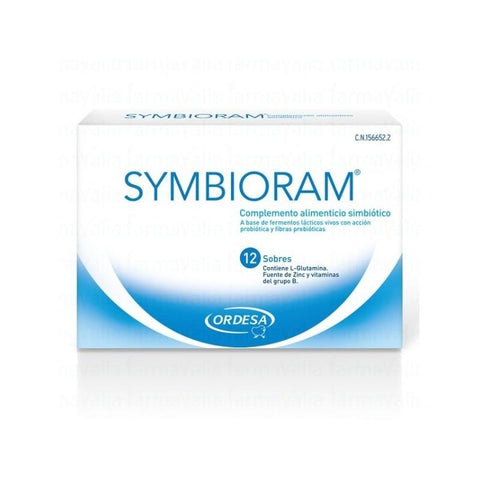 Ordesa Symbioram 2.5g probiotic sachets by Jag Couture London New York, showing 12 individual sachets on the packaging.