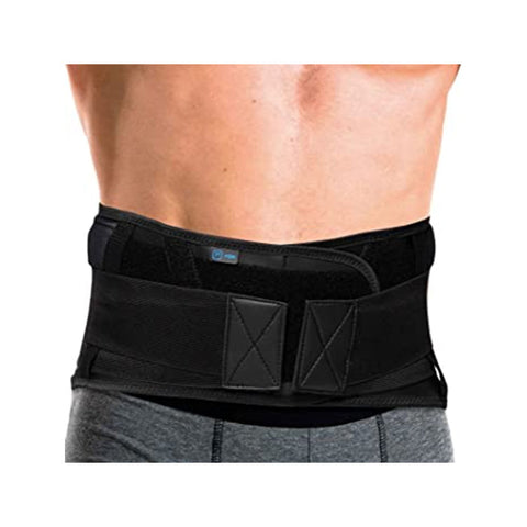 Jag Couture London - New York Flexolumbex sacrolumbar belt for work, showing adjustable straps and supportive lumbar design.