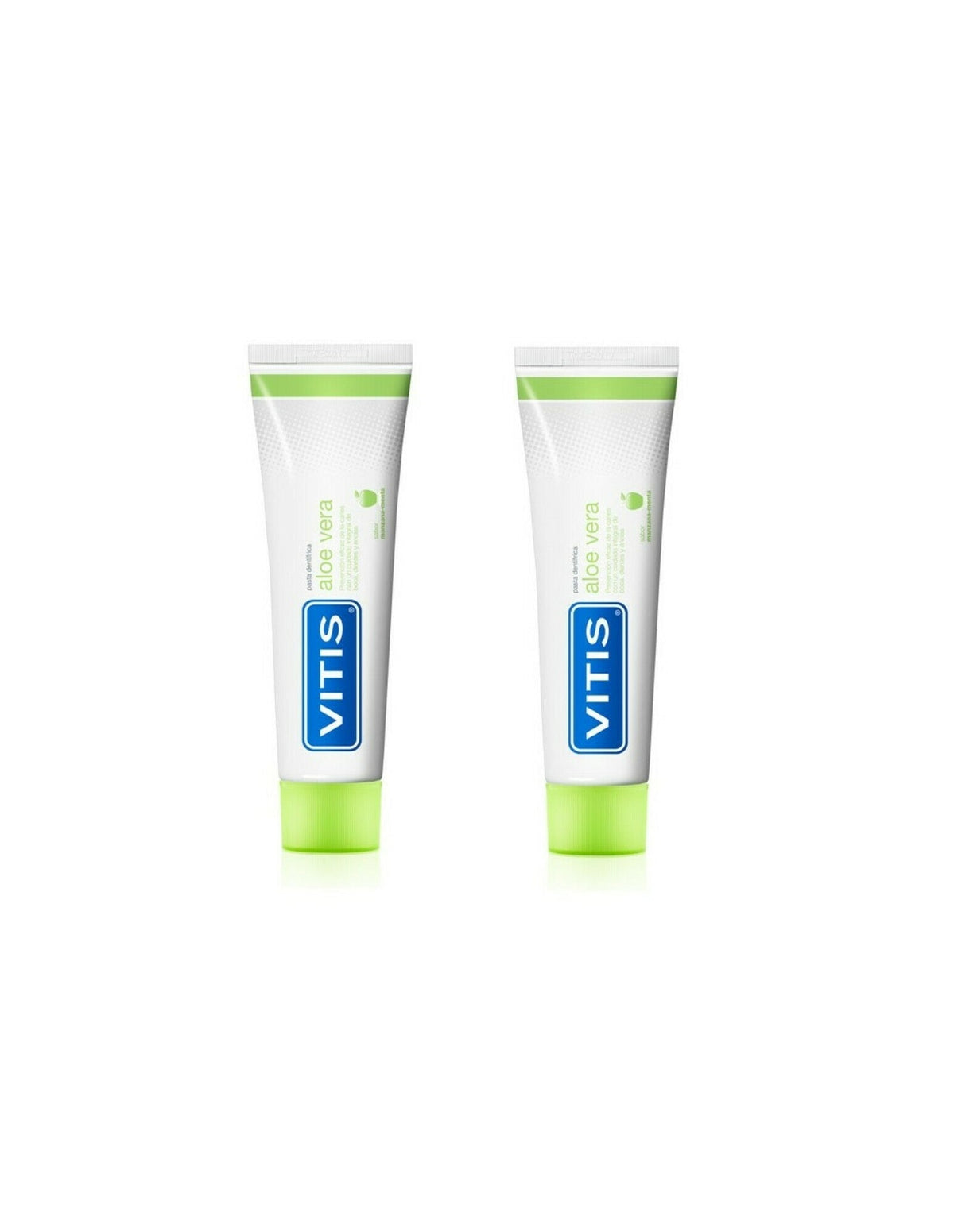 Vitis Duplo Aloe Vera Toothpaste Apple Flavor  2X150ml +75ml Free Jag Couture London - New York
