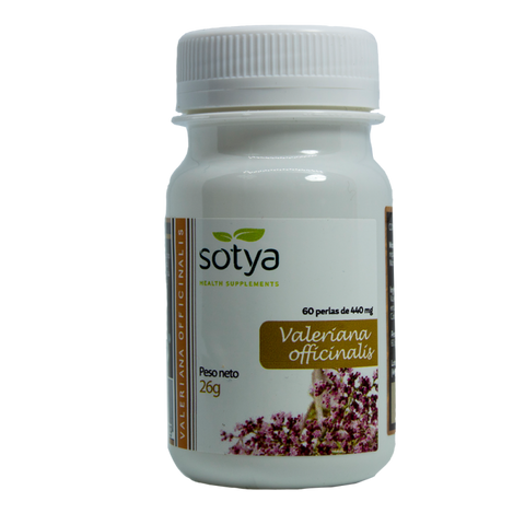Jag Couture London Valeriana 60 Perlas supplement in a transparent bottle with white capsules inside.