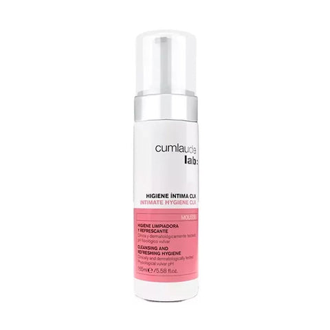 Jag Couture London Gynelaude Intimate Hygiene Mousse in 165ml bottle, featuring a sleek design and pump dispenser.
