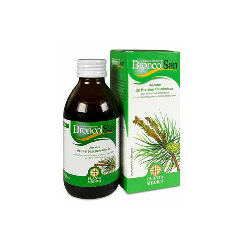 Planta Medica Broncolsan Syrup in a 200ml bottle, featuring herbal ingredients, by Jag Couture London New York.