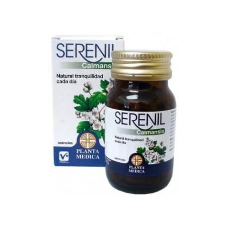 Planta Medica Aboca Serenil Calmansia supplement bottles with 50 capsules, natural herbal calming remedy by Jag Couture London-New York