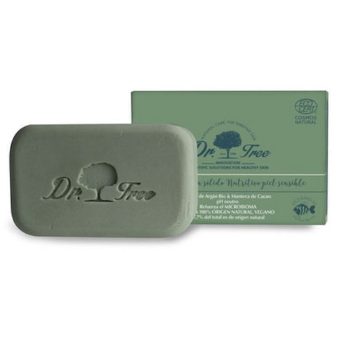 Jag Couture London nourishing solid gel by Dr. Tree in 120g container, showcasing the natural gel product with a sleek design.