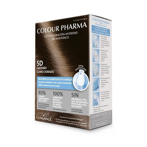 Jag Couture London Colour Pharma Colour Clinuance D5 Castaño Claro hair dye in a tube, showcasing its creamy texture and light brown shade.