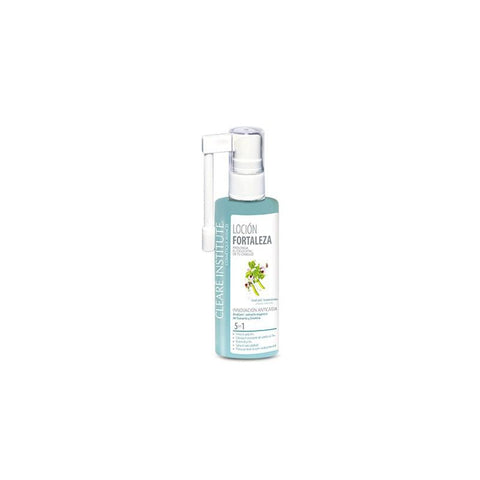 Clearé Institute Loción Fortaleza in 75ml bottle, featuring a sleek design, by Jag Couture London - New York.