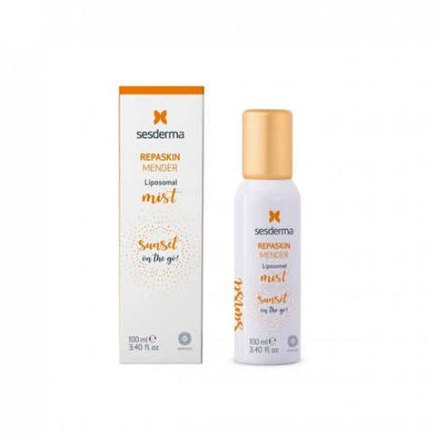 Sesderma Repaskin Mender Liposomal Mist in 100ml bottle, hydrating skincare spray with soothing and repairing properties.