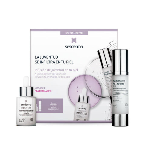 Two 30ml bottles of Sesderma Mesoses Serum in a set, featuring sleek packaging from Jag Couture London - New York.