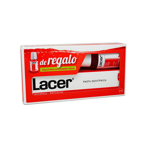 Jag Couture London - New York Lacer Toothpaste 225ml and Mouthwash 100ml set on a white background.