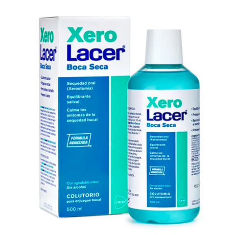 Jag Couture London Xerolacer Mouthwash 500 ml bottle with clear liquid, designed for freshening breath and oral care.