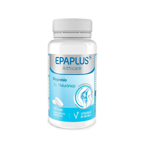 Epaplus Magnesium and Hyaluronic Acid supplement tablets by Jag Couture London, showing a bottle of 120 tablets.