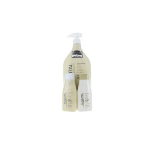 Mussvital Dermactive Bath Gel Dry Skin 1000ml Set 3 Pieces Jag Couture London - New York