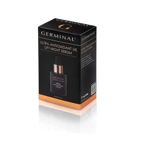 Jag Couture London - New York Germinal Ultra Antioxidant Lift Night Serum 30ml bottle with sleek packaging.