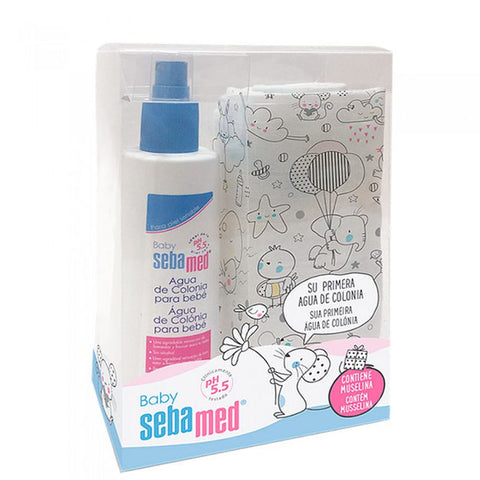 Set of two Sebamed Baby Water Cologne bottles, alcohol-free, 250ml each, with soft, gentle baby scent, by Jag Couture London - New York