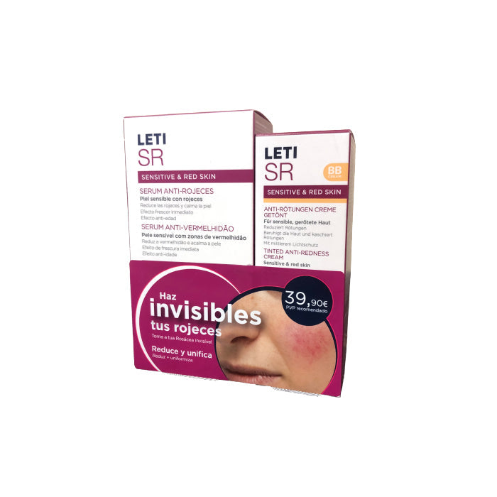 Leti Sr Anti Redness Serum 30ml+Leti Sr BB Cream With Colour Spf20 40ml Set 2 Pieces Jag Couture London - New York