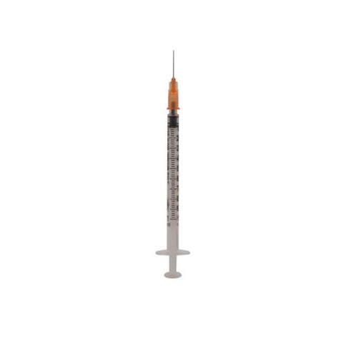 Jag Couture London insulin syringe with needle, 100ml capacity, 0.5x16mm size, designed for precise insulin injections.