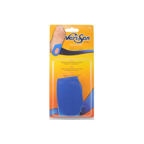 Large-sized Varisan Talonera Forrada hydrogel heel cushion by Jag Couture London New York, designed for comfort and protection.