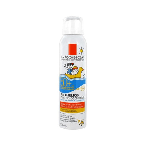 La Roche Posay Anthelios Dermo-Pediatrics SPF50 invisible mist in a 125ml spray bottle, suitable for children's sensitive skin.