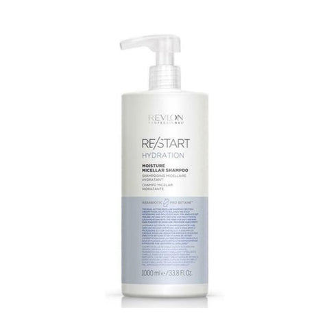 Revlon Re-Start Hydration Shampoo in a 1000ml bottle, shown with packaging, by Jag Couture London - New York.