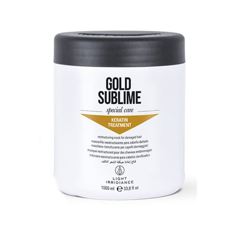 Jag Couture London New York Light Irridiance Gold Sublime Keratin Treatment Mask in 1000ml jar, smoothening and nourishing hair.