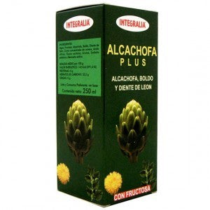 Jag Couture London New York Integralia Alcachofa Plus 250ml bottle with green leaf design and clear liquid inside.