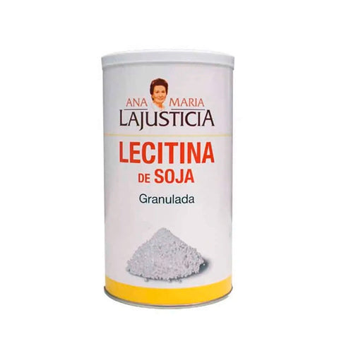 Ana María LaJusticia Soy Lecithin 500g jar from Jag Couture London, showing the product container on a white background.